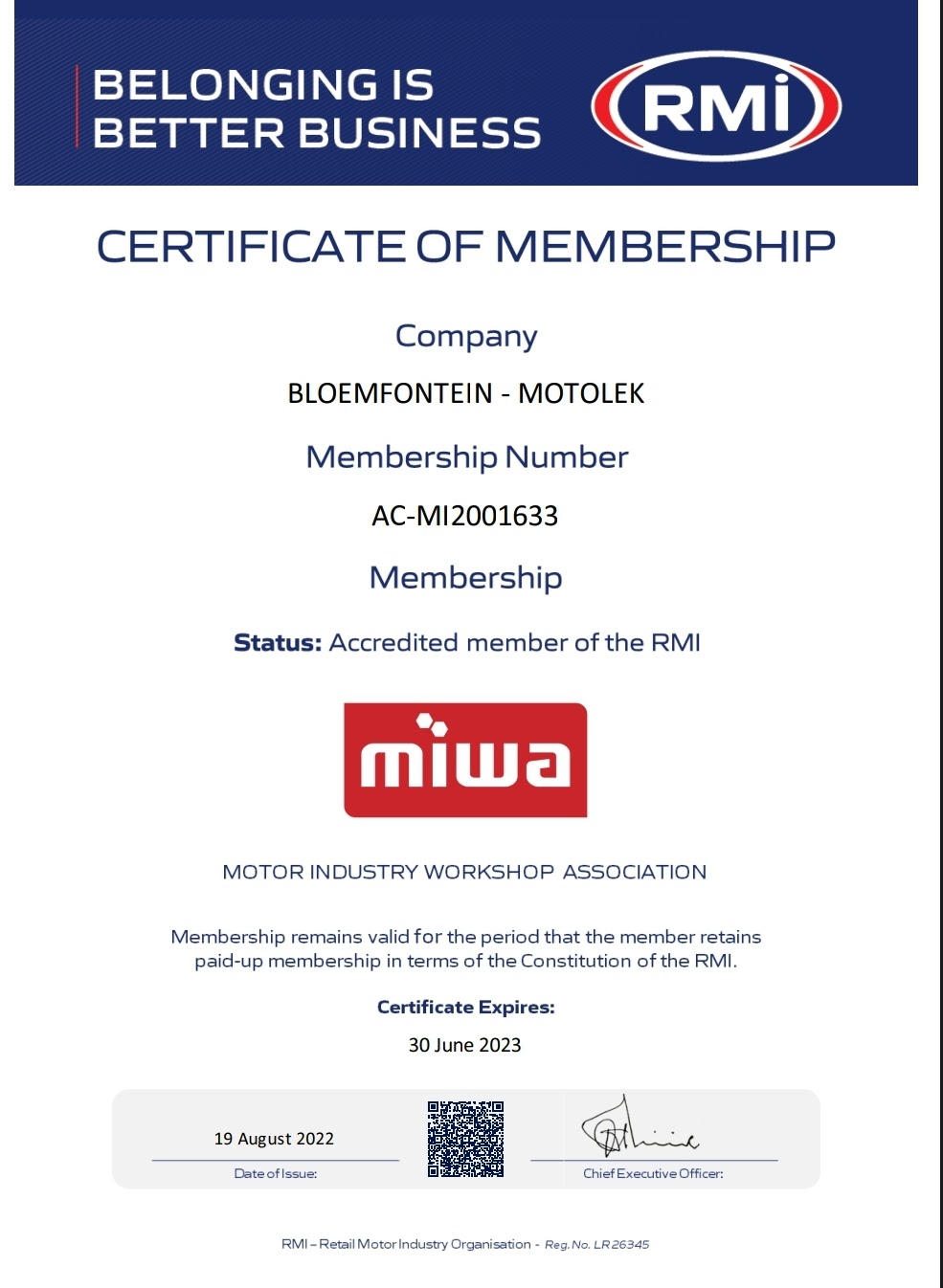 RMI Accredited Auto Electrical Repairs in Bloemfontein
